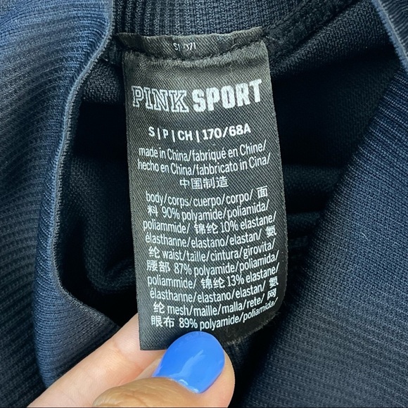 Pink SPORT by Victorias Secret Ombré  Black Gray Seamless Tights Leggings size S - Picture 6 of 10